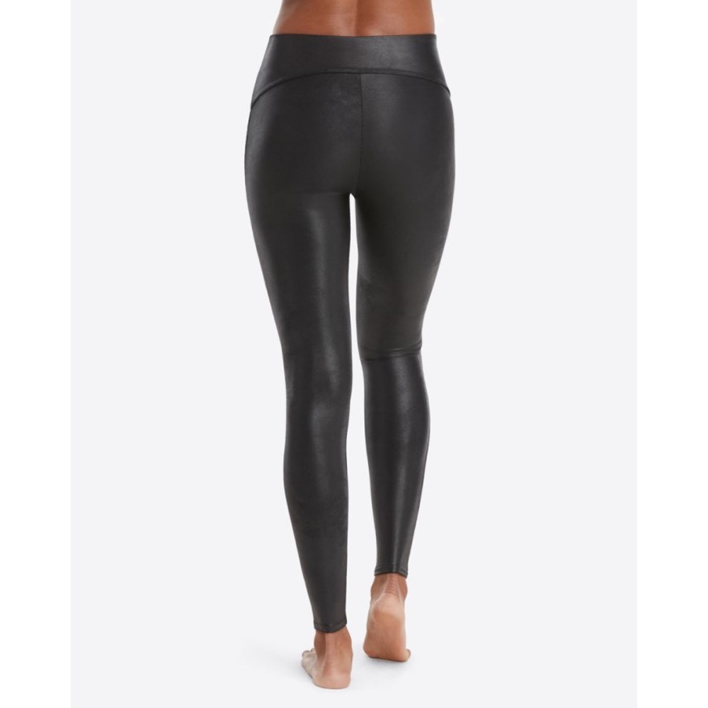 Spanx Faux Leather Sequin Leggings - Picture 3 of 7